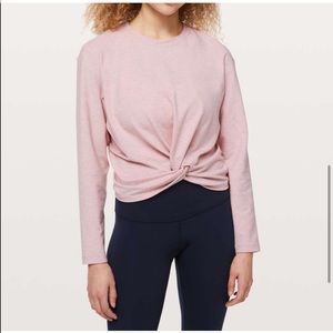 Lululemon pink tuck and gather pullover